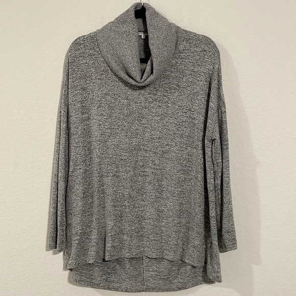 Z Supply Women Sweater XS Grey Cowl Neck Longline Classic Contemporary Preppy - Picture 3 of 14